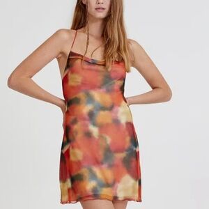 Mini dress with open back